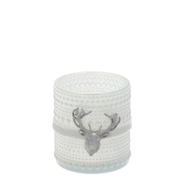 <h4>Opruiming Kerst Theelichthouder rendier d07*8cm</h4>