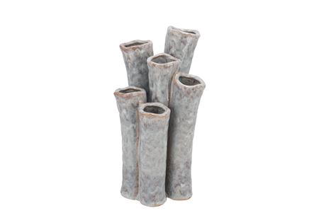 <h4>Inga Barrier Grey Vase Tube Active Glaze 17x14x28c</h4>