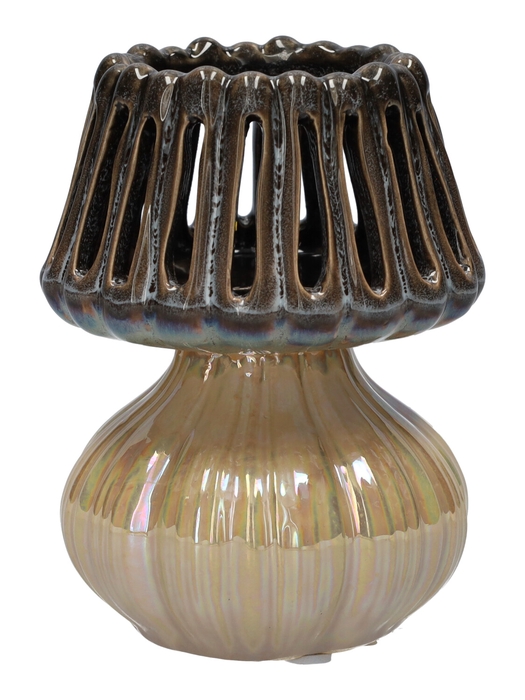 <h4>DF03-751620300 - Bottle Noelle d6/9xh11.8 petrol/ cream</h4>