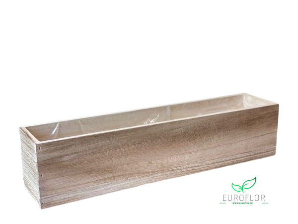 WOOD PLANTER RECTANGLE 34X8,5XH8,5