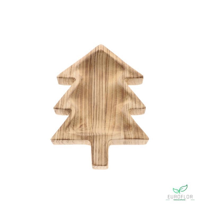 PLATE XMAS TREE L32W22H4 NATURAL
