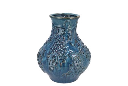 <h4>Inga Grape Blue Vase Active Glaze 24x24x27cm Nm</h4>