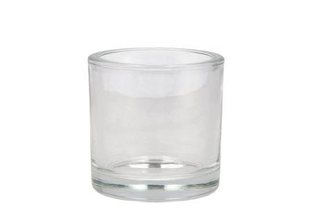 <h4>Glass Pot Cilinder Heavy 9x8cm</h4>