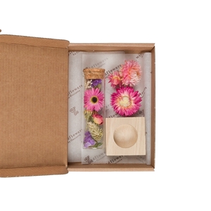 Droogbloemen-Message in a Box Small 10cm-Multi