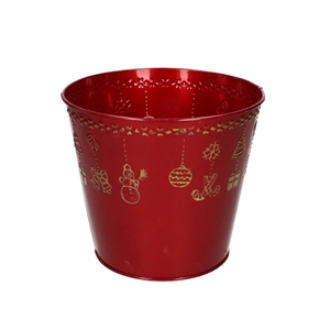 Christmas Zinc Liam pot d17*15cm