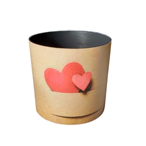 CACHEPOT CATHERINE 15 CM X 15 CM X 15 CM KRAFT CORACAO