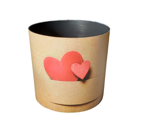 <h4>CACHEPOT CATHERINE 15 CM X 15 CM X 15 CM KRAFT CORACAO</h4>