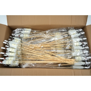 Pick Champagne bottle 13,5x4cm+50cm stick white 25pce/bag