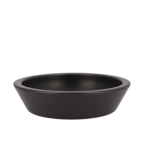 Floristry Ceramic Bowl Mat Zwart Low Round 25x6cm