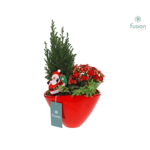 Keramiek ovaal Medium met Kerst Arrangement