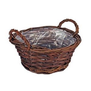 Basket Hanoi woodbar Ø22,5xH10,5cm brown