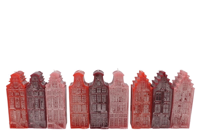 <h4>Amsterdam House Red Mix Candle 7x7x20cm</h4>