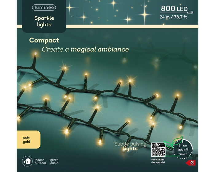 LED COMPACT LIGHTS SPARKLE EFFECT BUITEN