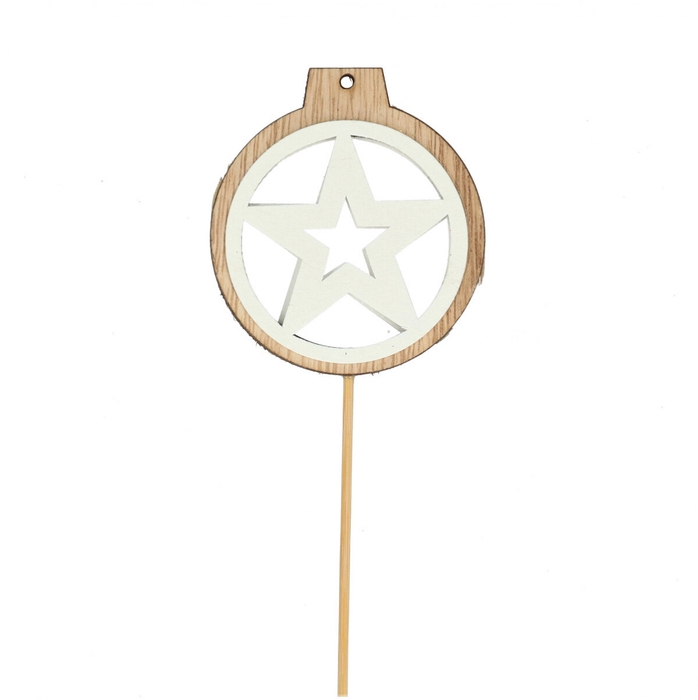 <h4>Christmas sticks 50cm Star wood 8cm</h4>