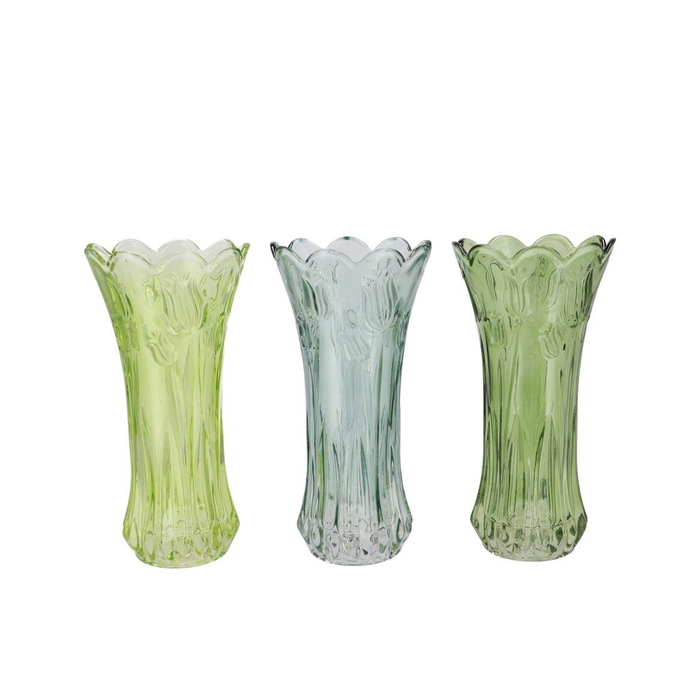 <h4>Delight Fresh Green Mix Vase Tulip Ass 13x25cm Nm</h4>