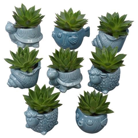 <h4>PTSUT8941 Arrangement zomer in dieren pot</h4>