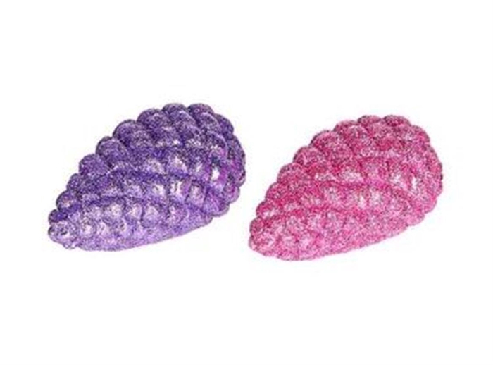 <h4>Deco Pinecone 2 Ass. Purple L7w6h13</h4>