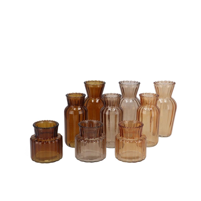 <h4>Jazz Scottish Brown Mix Colored Vase Ass 7x14cm</h4>