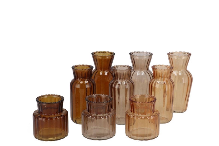 Jazz Scottish Brown Mix Colored Vase Ass 7x14cm