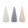 Candle Frosty X-mas Tree Grey Mix 9x20cm Ass Nm