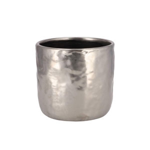 Iron Stone Silver Glazed Pot 16x15cm