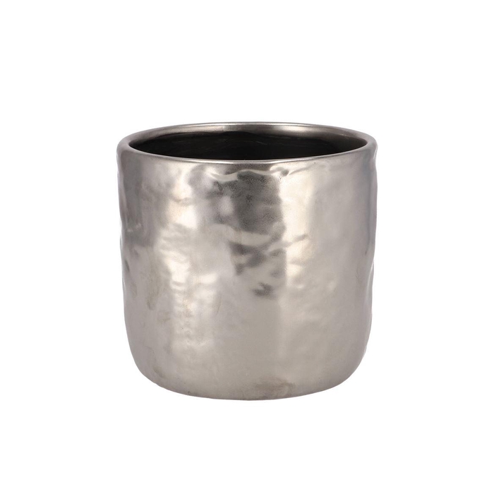 <h4>Iron Stone Silver Glazed Pot 16x15cm</h4>