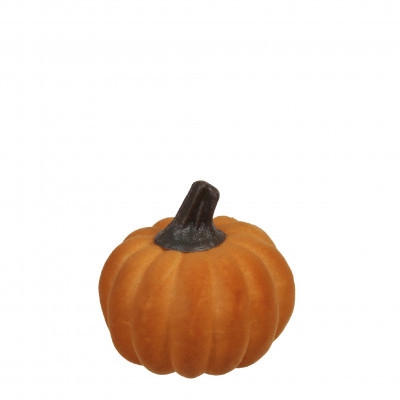 <h4>Herfst Deco pompoen flock d5*5.5cm</h4>