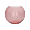 DF02-883917800 - Glass bowl Alverda Lines d12/19xh15.5 tea rose