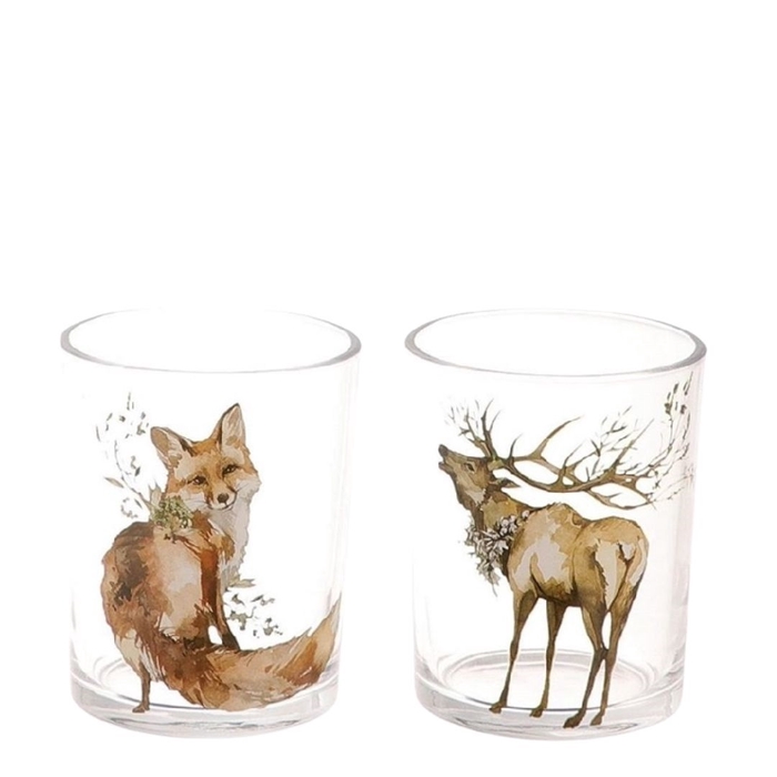 <h4>Candlelight Deer+fox d7*8cm</h4>