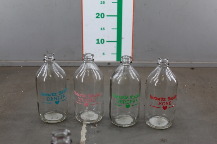 GLAS FLES DIV KLEUR