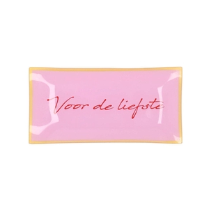 Plate Rectangle Voor De Liefde 20x10x2cm