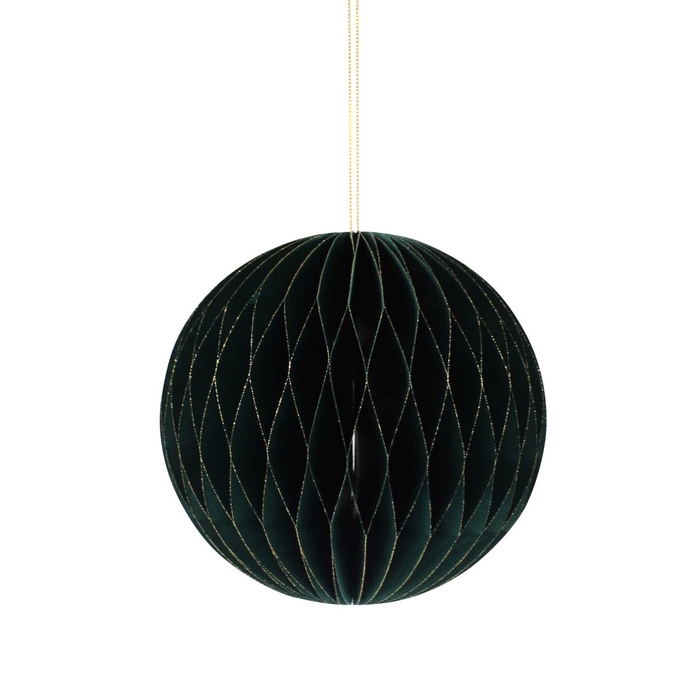 <h4>DF12-PH-10245 - Paper ball 15cm green/gold</h4>