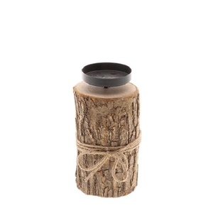 Homedeco Kandelaar Log d10*21cm