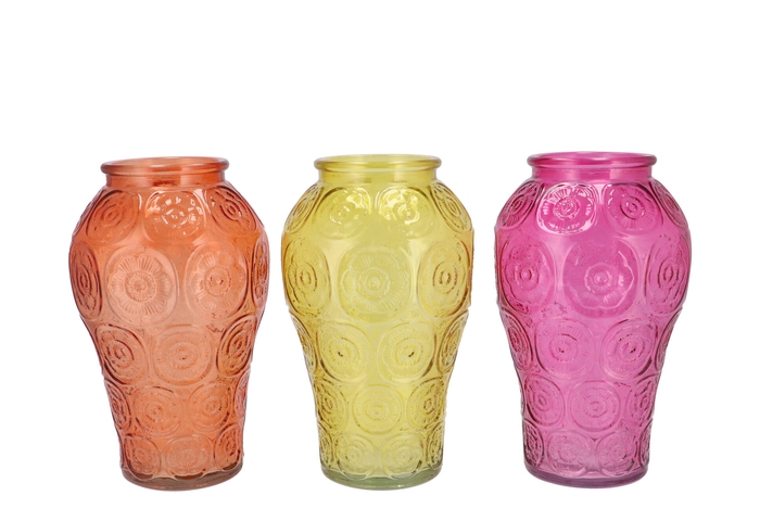 Delight Dutch Orange Mix Vase Circle Ass 15x25cm