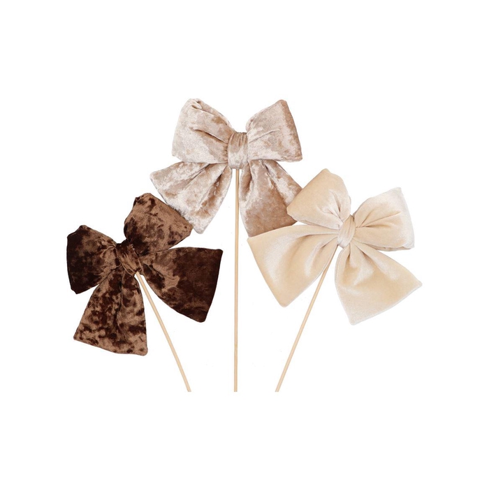 <h4>Pick Shine Brown Velvet Bow Ass 30cm</h4>