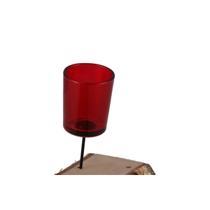 Pick Glass Cup Red 8cm P/1