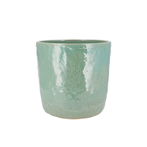 Iron Stone Aqua Green Pot 19x19x17cm