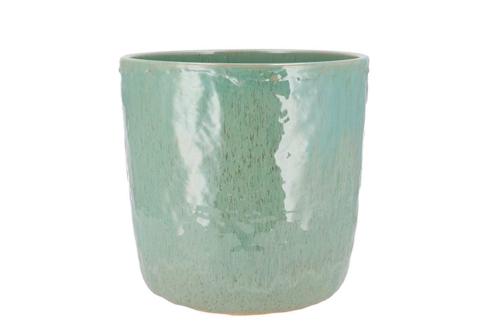 Iron Stone Aqua Green Pot 19x19x17cm