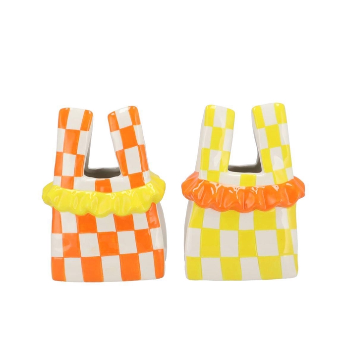 <h4>Yfke Dutch Orange/yellow Vase Bag Ass 14x9x19cm Nm</h4>