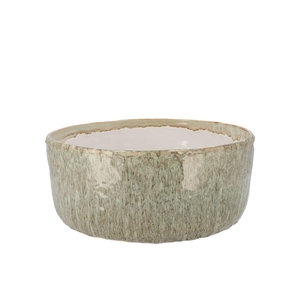 Iron Stone Green Pot Round 30x30x13cm