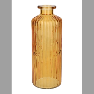 DF02-666113400 - Bottle Caro lines d4.5/7.5xh20 mango transparent