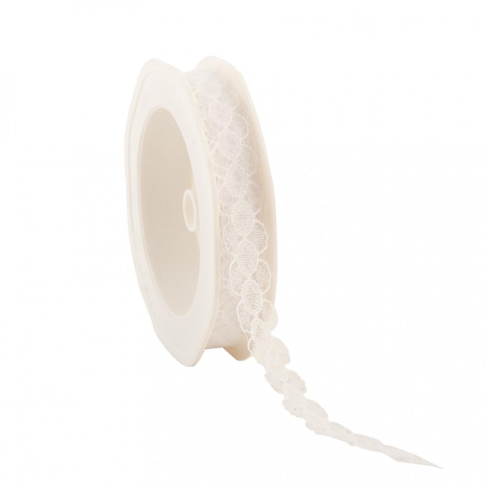 <h4>Wedding Ribbon Lace flower 15mm 20m</h4>