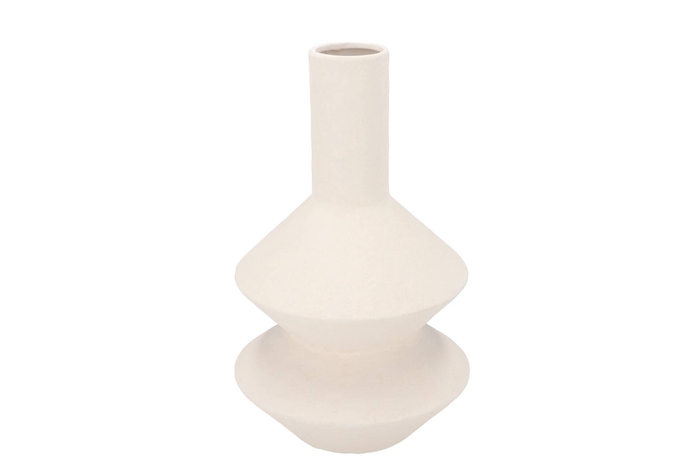 Lisboa White Vase Tube 21x21x36cm