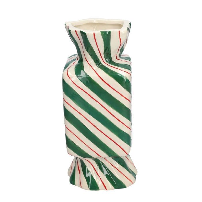 <h4>Kerst Keramiek Candy vaas d9*20cm</h4>