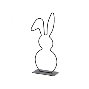 METAL BUNNY ON BASE 50CM BLACK