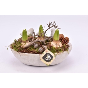 Cement voederschaal 25x16cm