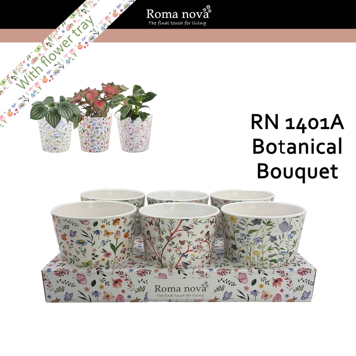 <h4>Dec Keramiek Rom 1401A Botanical Bouquet (Ø12cm)</h4>