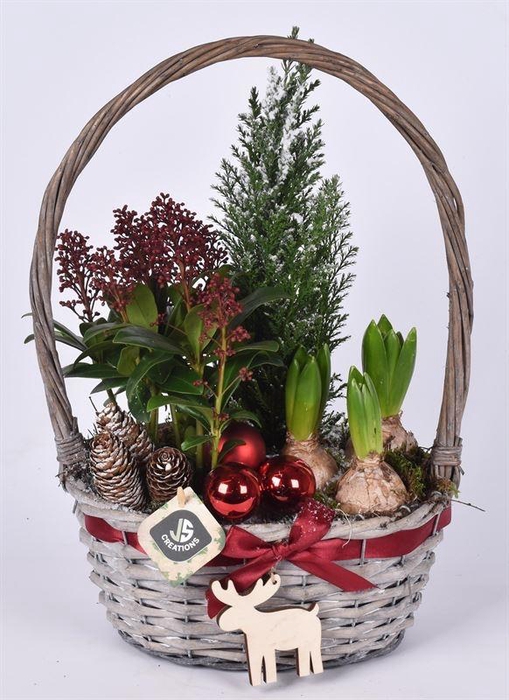 Wilg hengselmand ovaal 26x18cm