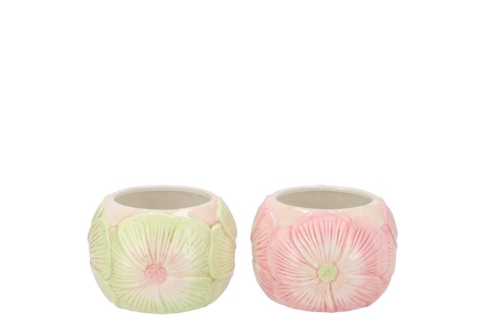 <h4>Demi Pastel Flower Pot Ass 11x11x8cm</h4>