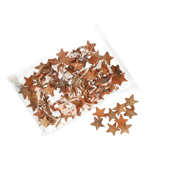 Kerst Deco ster coco d04.5cm x100